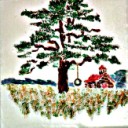 Old Tree W/Swing  - Concrete Stepping Stone Mold