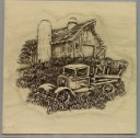 Old Barn and Truck  - Concrete Stepping Stone  Mold