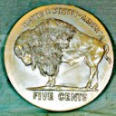 Buffalo Nickel  - Concrete Stepping Stone  Mold