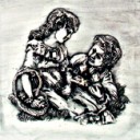 Young Sweethearts  - Concrete Stepping Stone  Mold