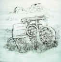 Old Steam Tractor  - Concrete Stepping Stone  Mold