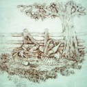 Country Picnic  - Concrete Stepping Stone  Mold