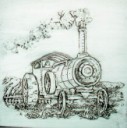 Steam Tractor W/Disc  - Concrete Stepping Stone  Mold