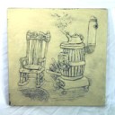 Pot Bellied Stove  - Concrete Stepping Stone  Mold