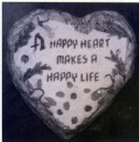 Happy Heart Accent Stone  - Concrete Stepping Stone  Mold