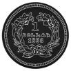 1856 wreath/sheaves gold dollar round 18 x 2 - Concrete Stepping Stone  Mold