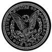 1881 eagle silver dollar round 18 x 2 - Concrete Stepping Stone  Mold