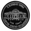 1938 monticello nickel round 18 x 2 - Concrete Stepping Stone  Mold
