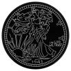 1943 walking liberty half dollar round 18 x 2 - Concrete Stepping Stone  Mold