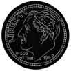 1947 roosevelt dime round 18 x 2 - Concrete Stepping Stone  Mold