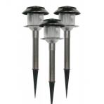  Stainless Steel Lights - Set of 3 -  w/6 LED -  w/Transformer - SLA308T - Alpine