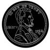 1914 lincoln head penny round 18 x 2 - Concrete Stepping Stone  Mold