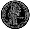 1916 roman symbol dime round 18 x 2 - Concrete Stepping Stone  Mold