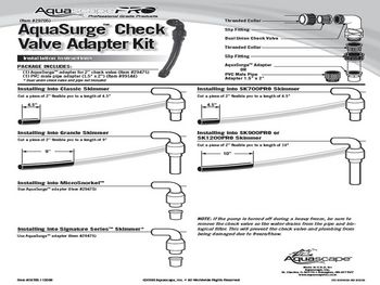 Aquasurge Adapter Kit for Check Valve Assembly by Aquascape