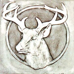 Deer celtic stepping stone mold plastic casting mould 12/" x 1.5/" thick