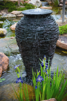 Stacked Slate Urn - Small-By Aquascape