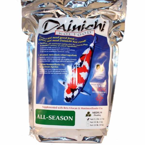 Dainichi All Season Koi Food, Medium Pellet 5.5 lbs