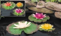 Floating Lily Lights orange/Lavender/Red